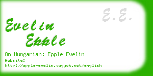 evelin epple business card